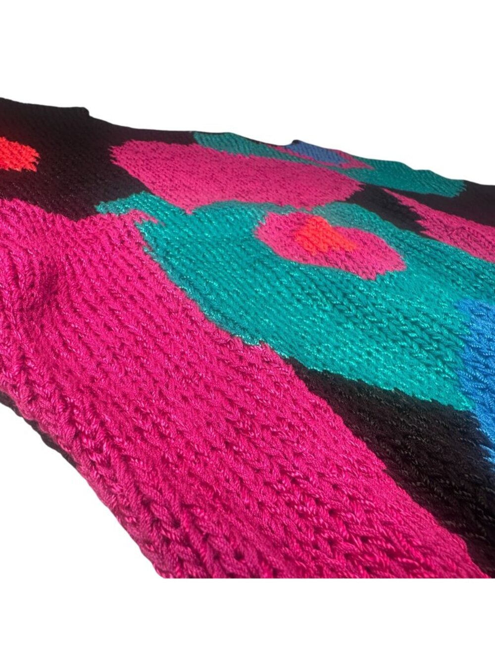 Nannell Sweater Womens Vintage 90s Full House Pullover Hand Knit Wool Blend - Picture 4 of 11